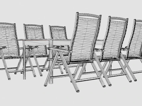 Nice dining set 3D Model