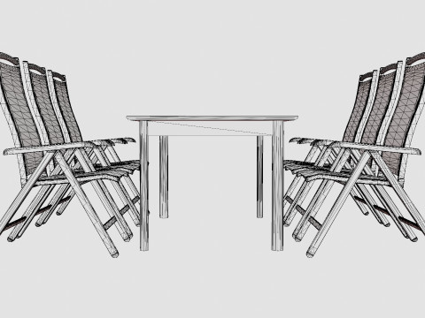 Nice dining set 3D Model