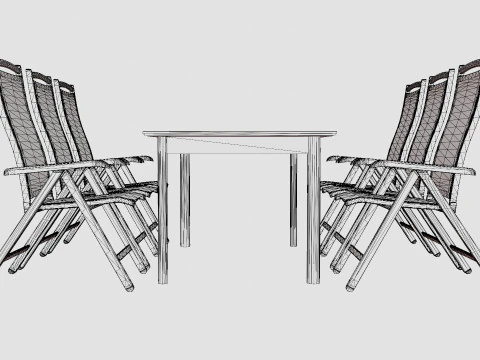 Nice dining set 3D Model