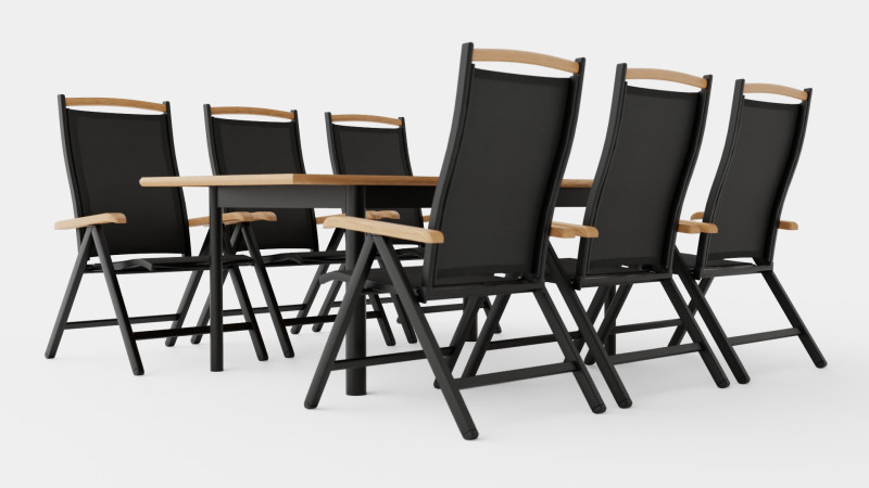 Nice dining set 3D Модель .c4d .max .obj .3ds .fbx .stl .blend 