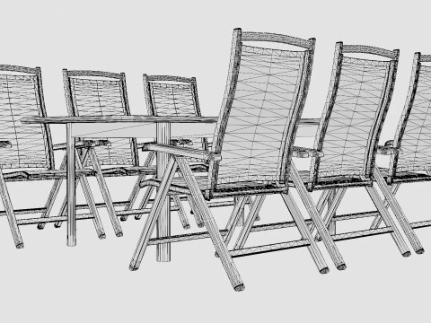 Nice dining set 3D Model