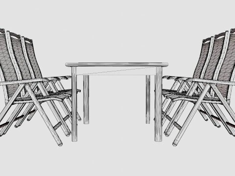 Nice dining set 3D Model