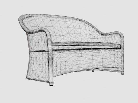 Roma 2-seater sofa 3D 模型