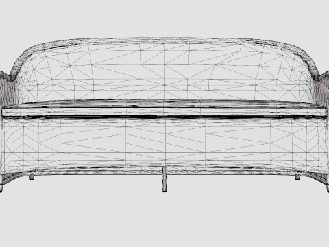 Roma 3-seater sofa 3D Модель