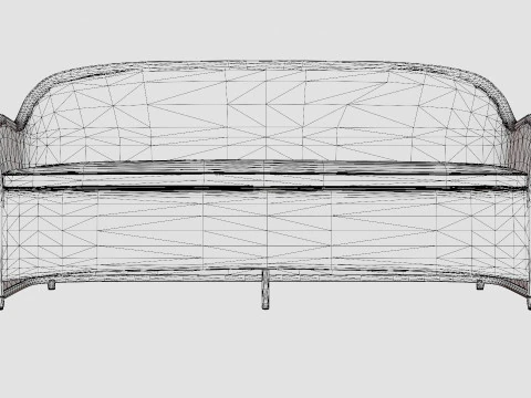 Roma 3-seater sofa 3D Model