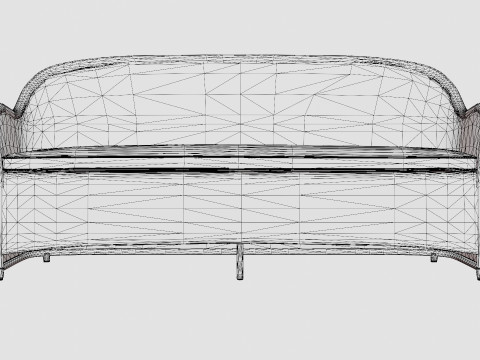 Roma 3-seater sofa 3D Model