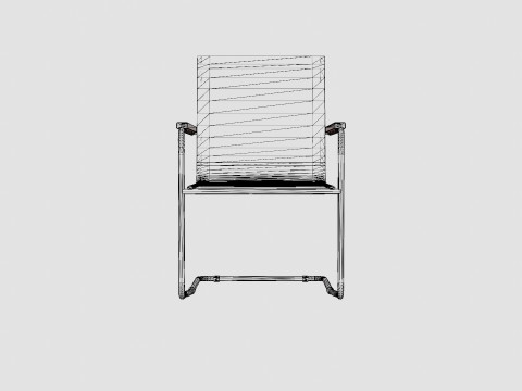 Hono stacking chair Model 3D