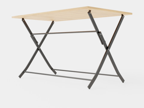 Nice folding table 3D Модель