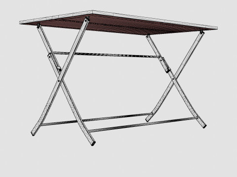 Nice folding table 3D Модель