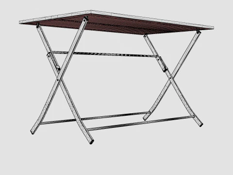Nice folding table 3D Model