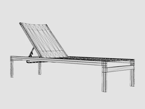 Vegas lounge bed 3D Model