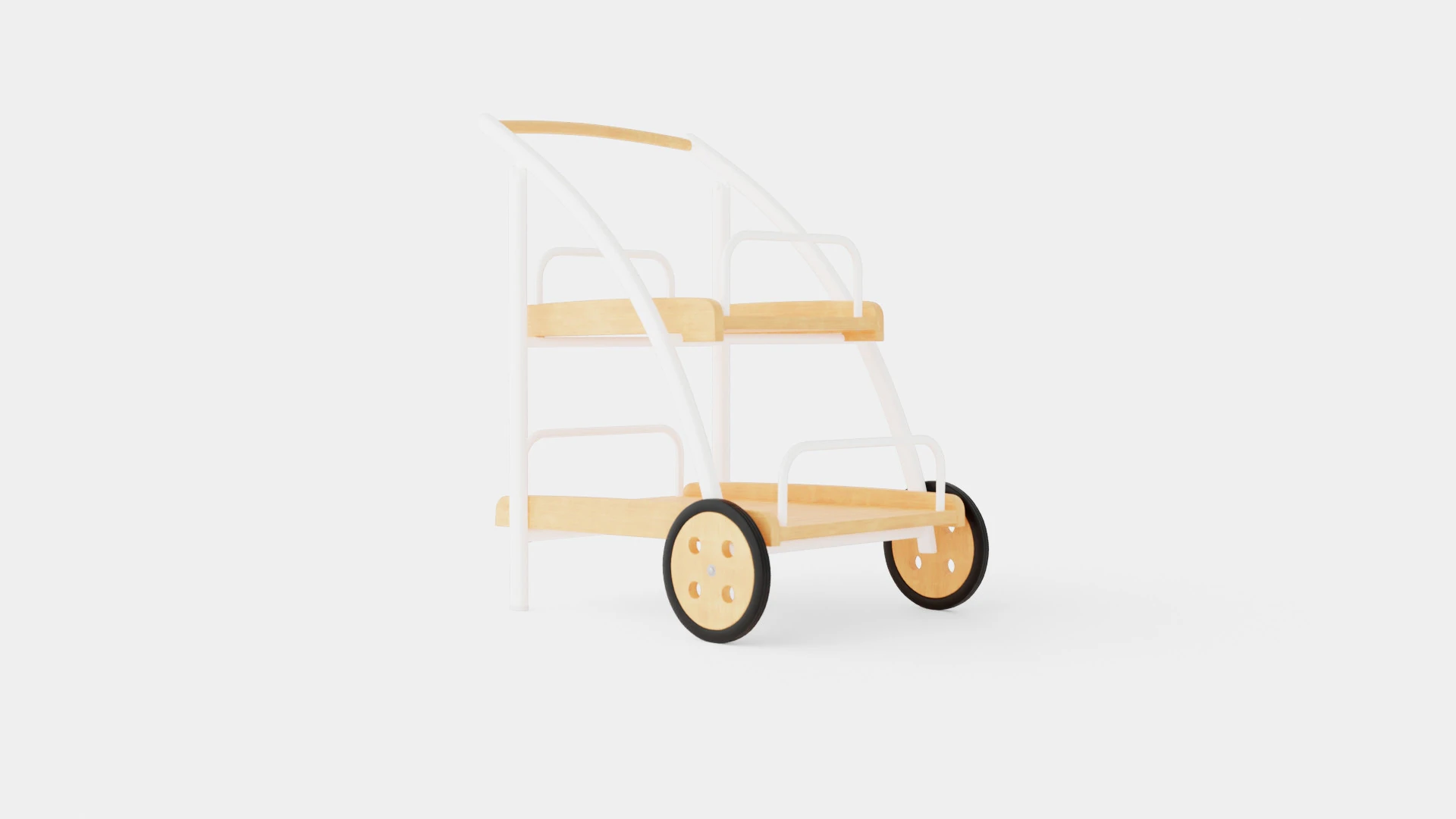 Nice serving cart 3D Model .c4d .max .obj .3ds .fbx .stl .blend