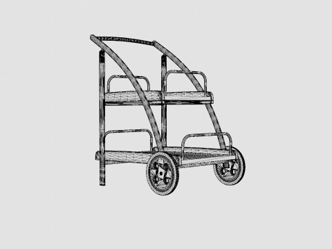 Nice serving cart 3D Model