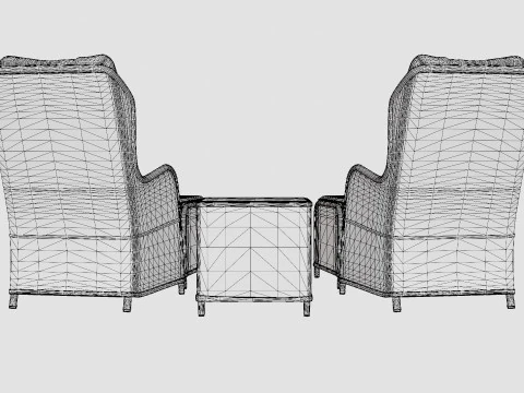 Easton cafe set 3D Model