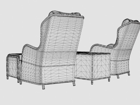Easton cafe set 3D Model