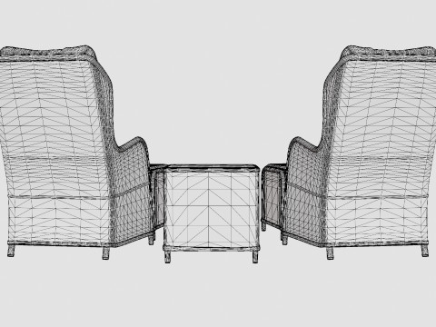 Easton cafe set 3Dモデル