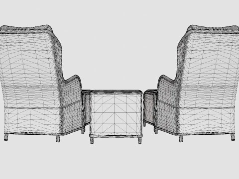 Easton cafe set 3D Model