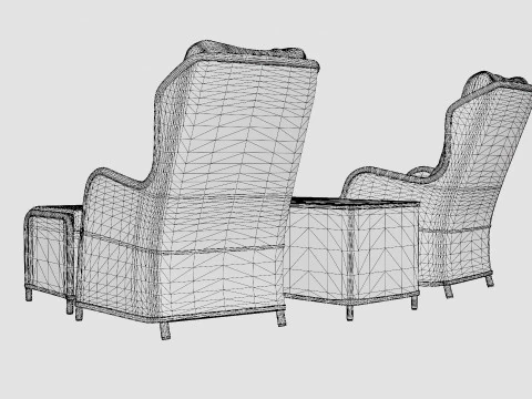 Easton cafe set 3D Model