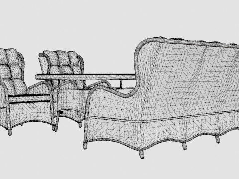 Easton sofa set 3D Модель