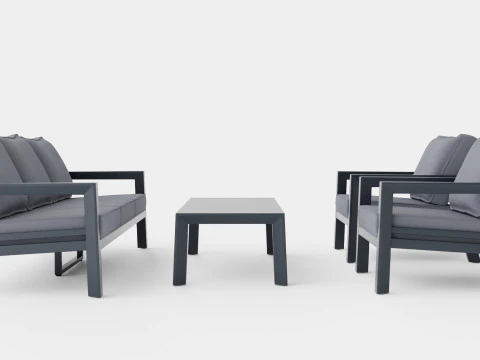 Lycke sofa set 3D Model