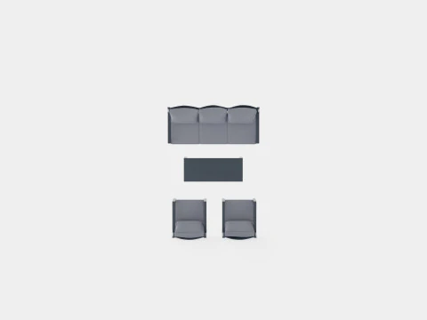 Lycke sofa set 3D Model