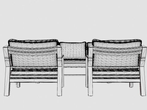 Lycke sofa set 3D Modell