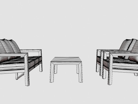 Lycke sofa set 3D Modell