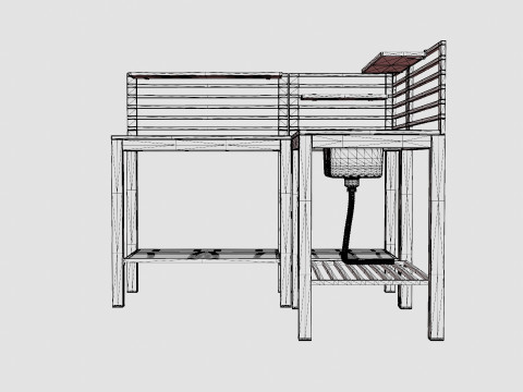 Ellos outdoor kitchen Model 3D