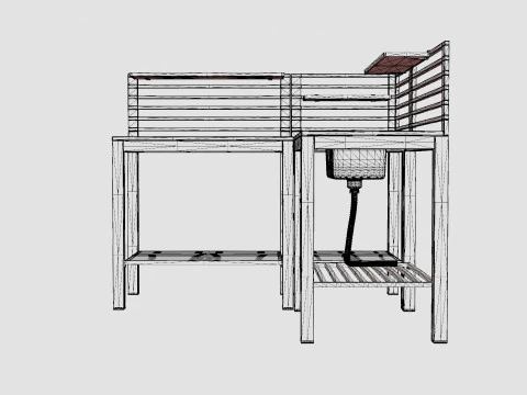 Ellos outdoor kitchen 3D Model