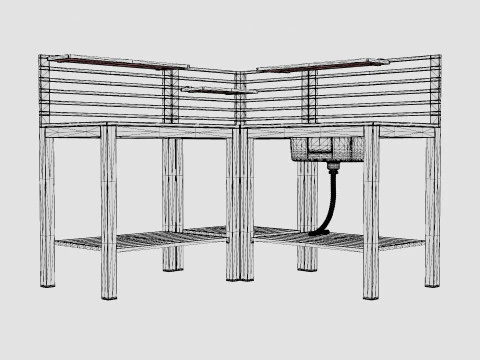Ellos outdoor kitchen 3D Model
