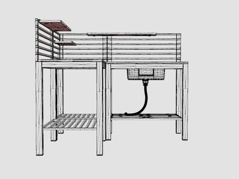 Ellos outdoor kitchen 3D Model