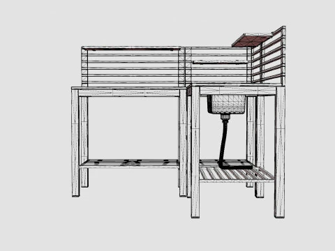 Ellos outdoor kitchen 3D Model