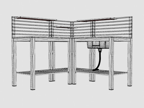 엘로스 야외 주방 3D 모델