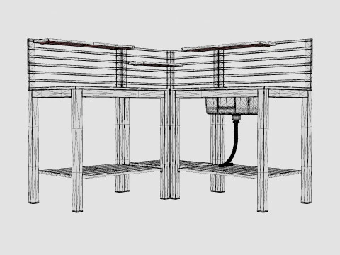 Ellos outdoor kitchen 3D Model
