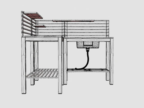Ellos outdoor kitchen 3D Model