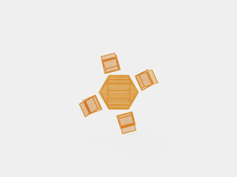 Viken dining set 3D 모델