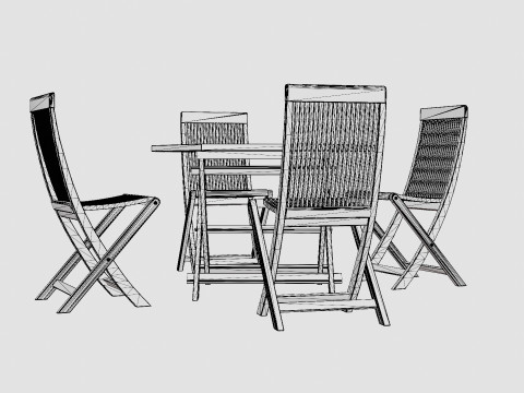 Viken dining set 3D 모델