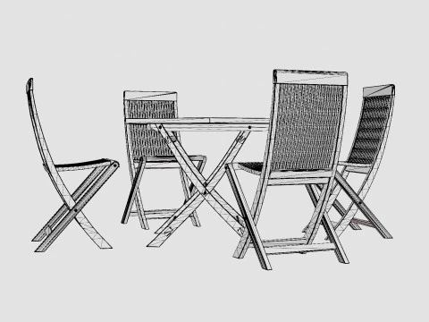 Zestaw do jadalni firmy Viken Model 3D