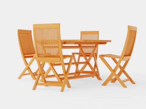 Viken dining set 3D Model
