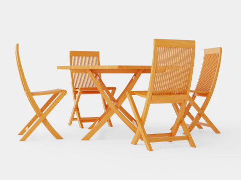 Viken dining set 3D Model