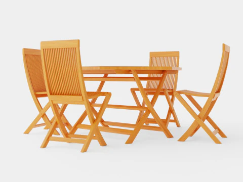 Viken dining set 3D Model