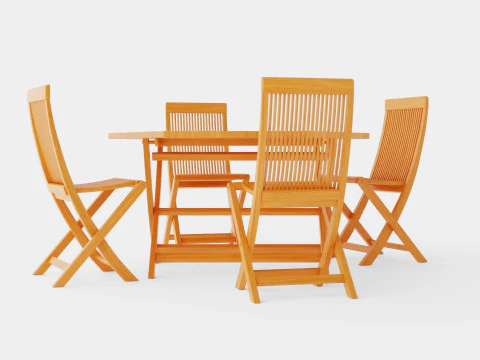Viken dining set 3D Model
