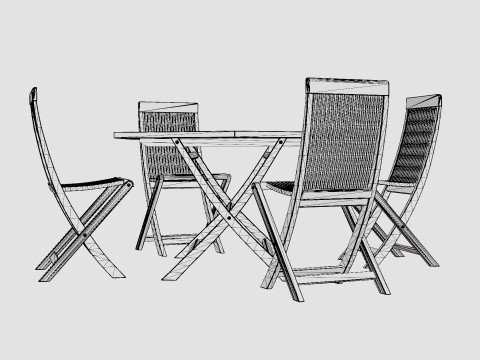 Viken dining set Modello 3D