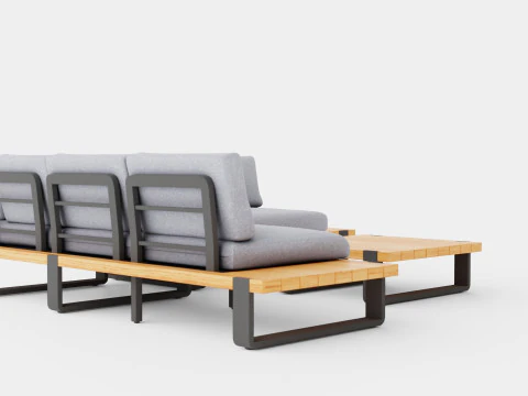 Long Island sofa set 3D Model
