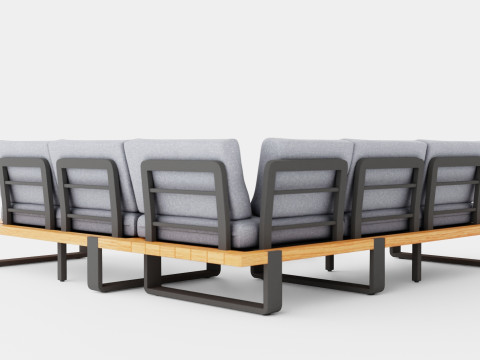 Long Island sofa set 3D 模型