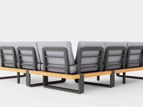 Long Island sofa set 3D Model