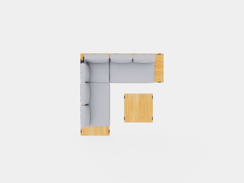 Long Island sofa set 3D 模型