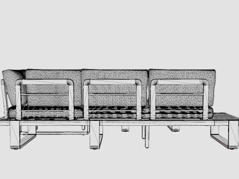 Long Island sofa set 3D Model