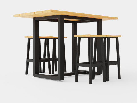 Long Island bar set 3Dモデル