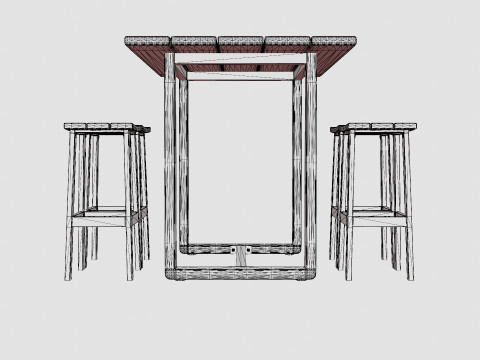Long Island bar set 3Dモデル